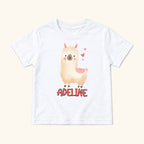 Personalized Llama — garment mockup or size chart