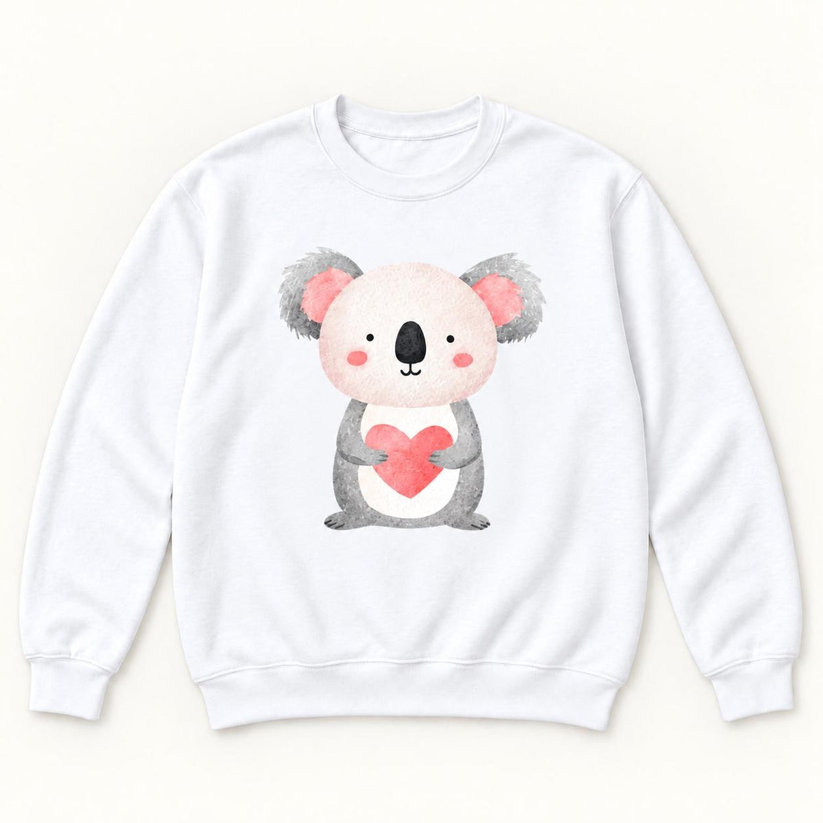 Koala Valentine — garment mockup or size chart