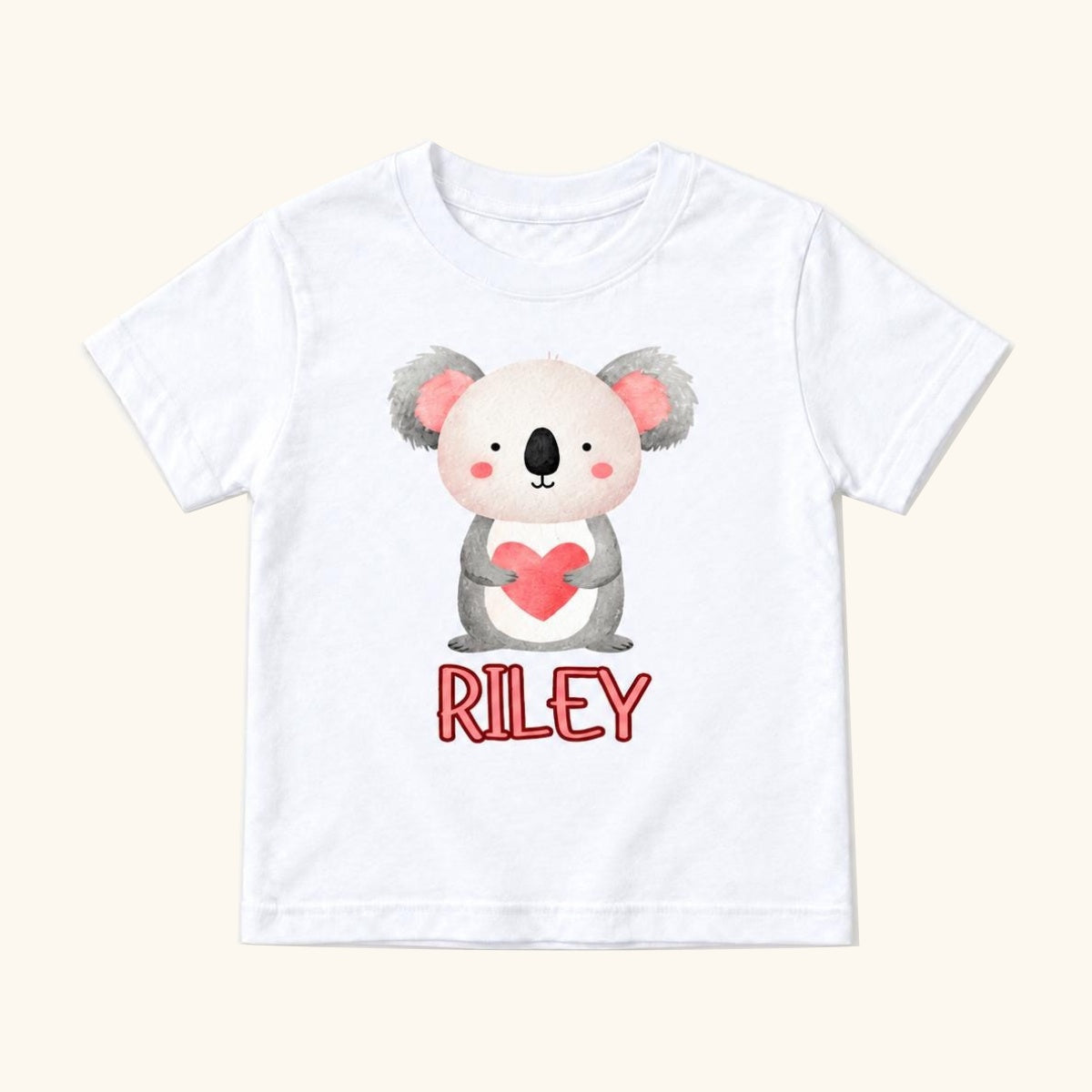 Personalized Koala — garment mockup or size chart