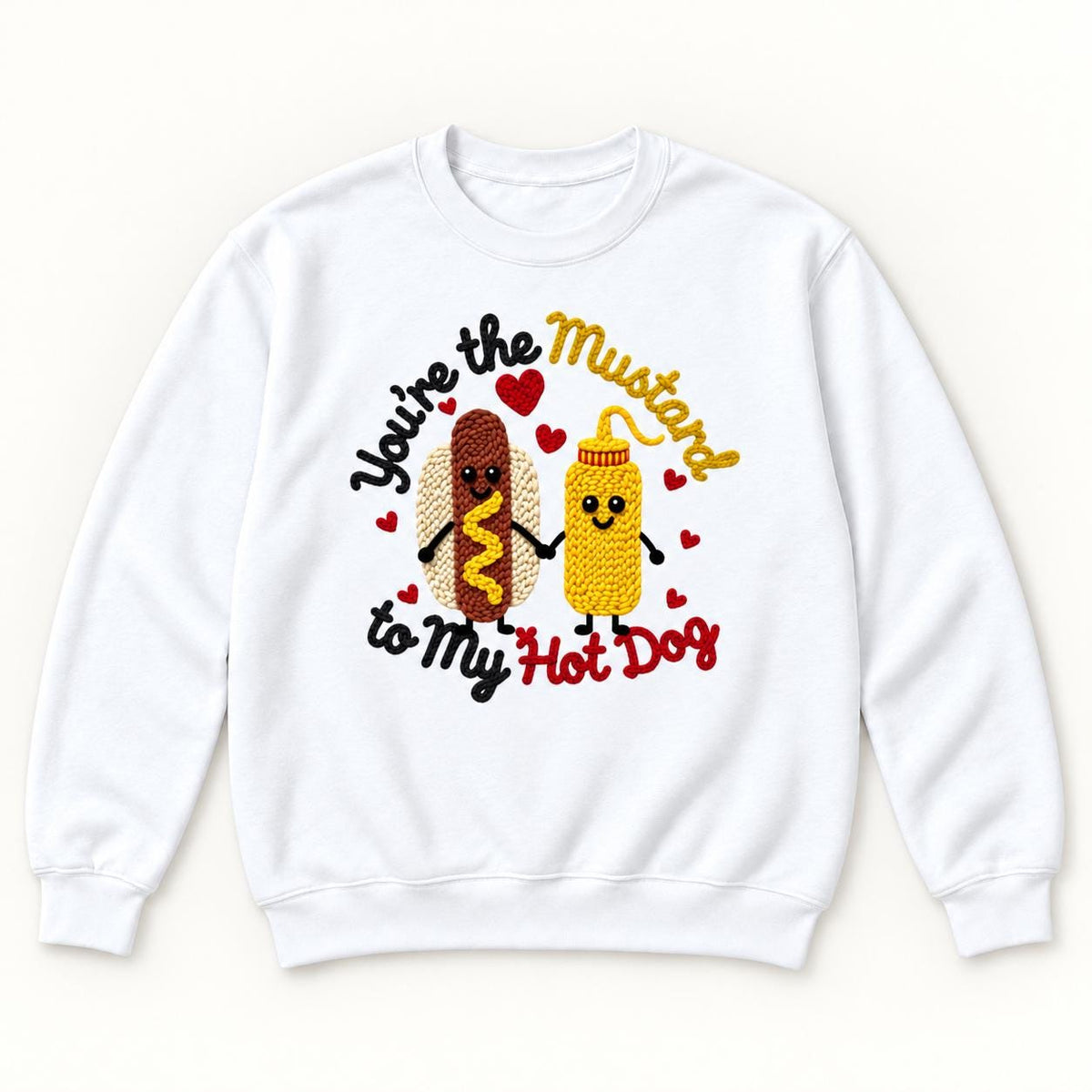 You're the Mustard to My Hot Dog — garment mockup or size chart