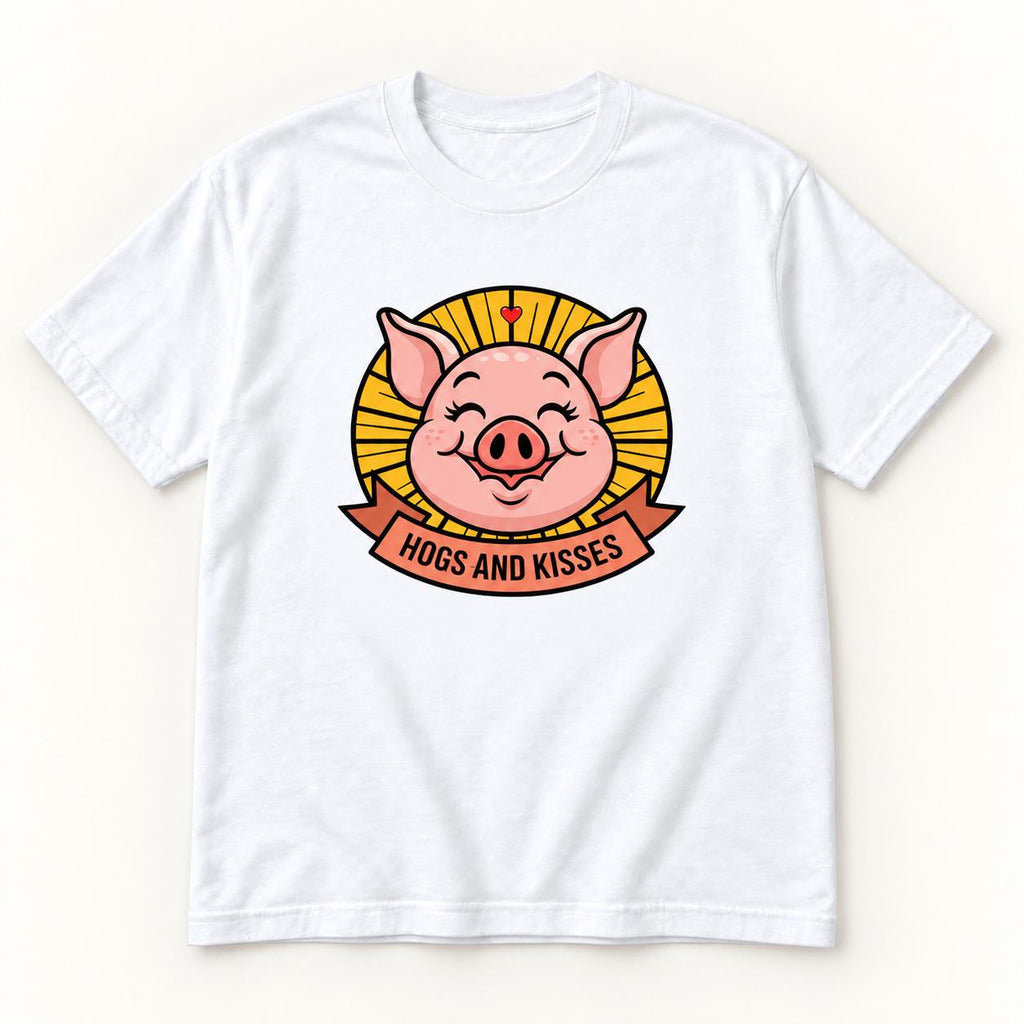 Hogs and Kisses — garment mockup or size chart