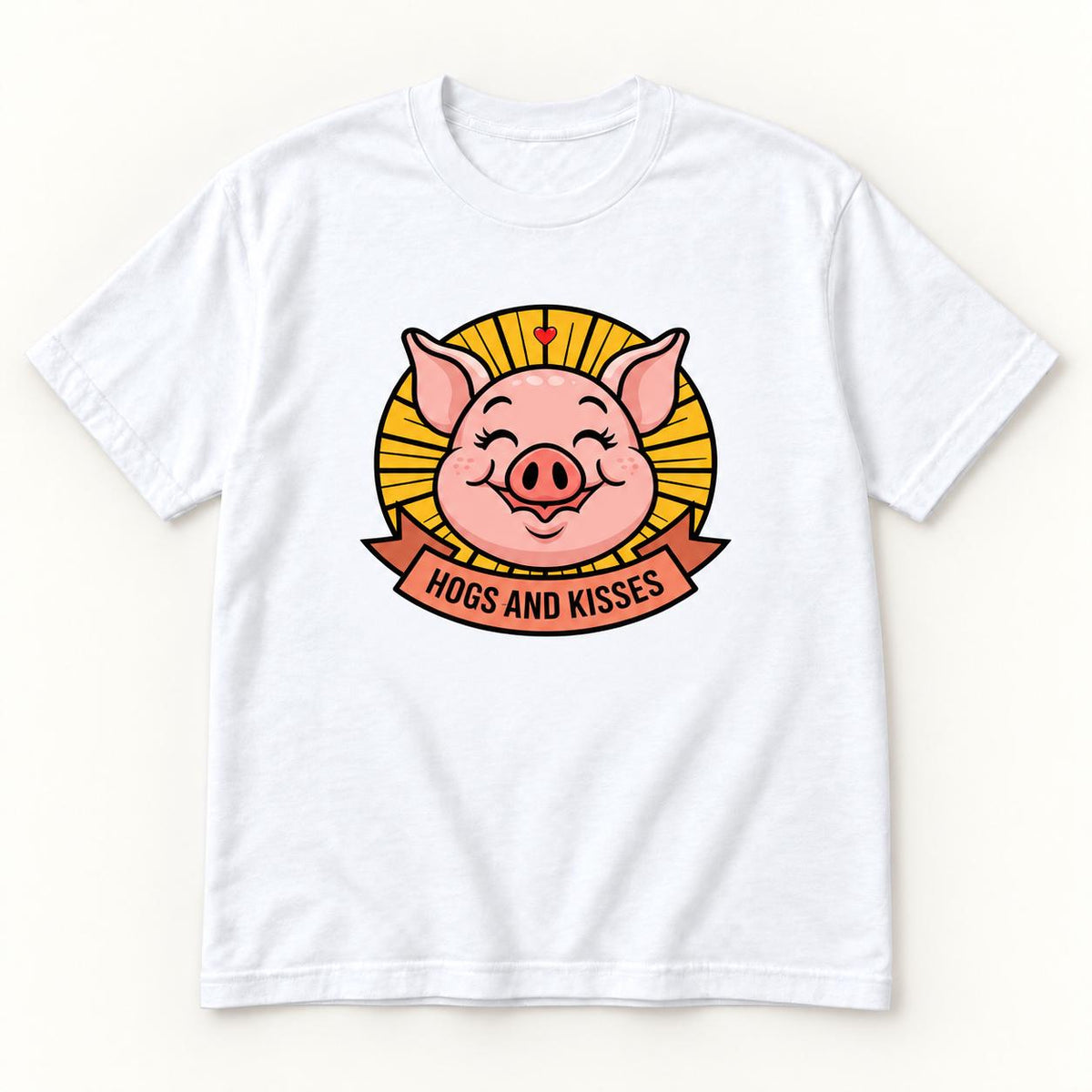 Hogs and Kisses — garment mockup or size chart