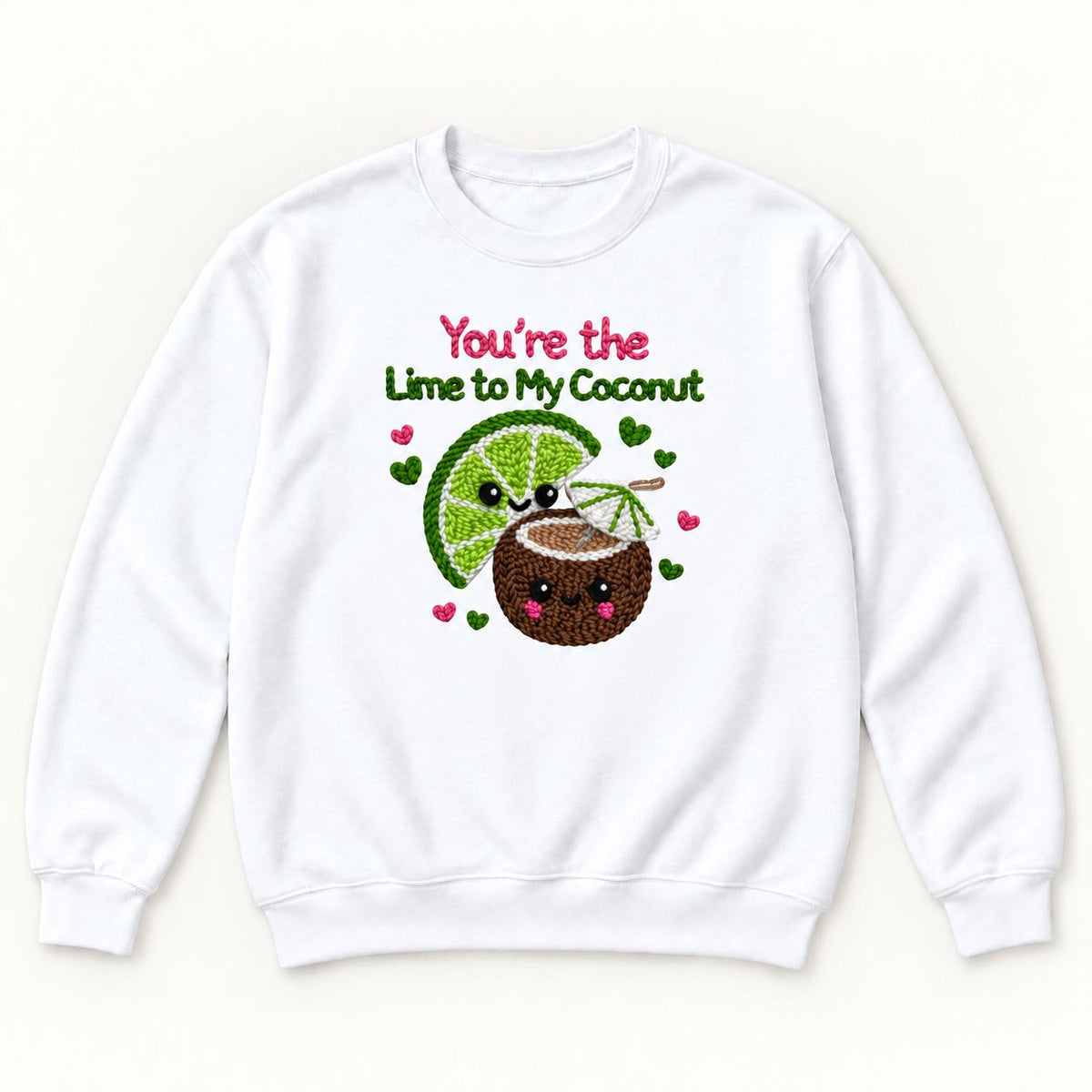 You're the Lime to My Coconut — garment mockup or size chart