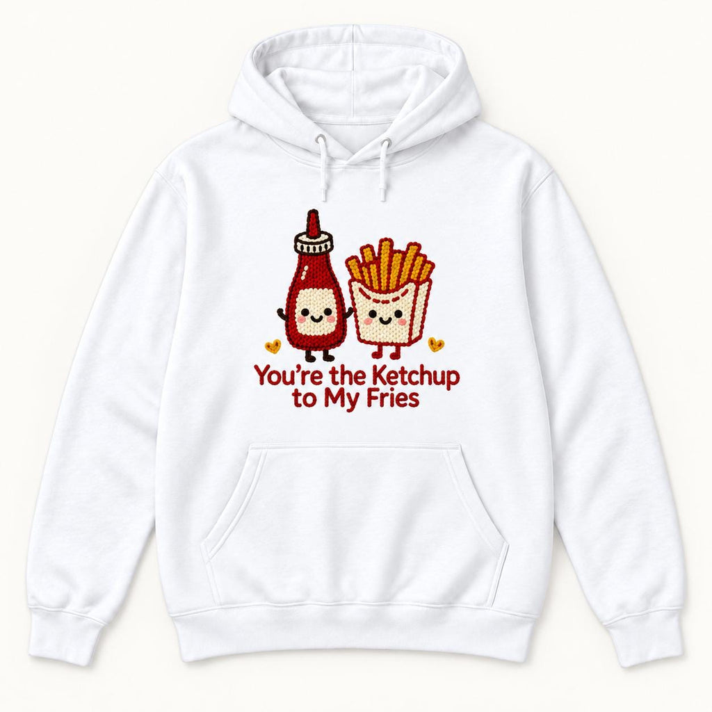 You're the Ketchup to My Fries — garment mockup or size chart