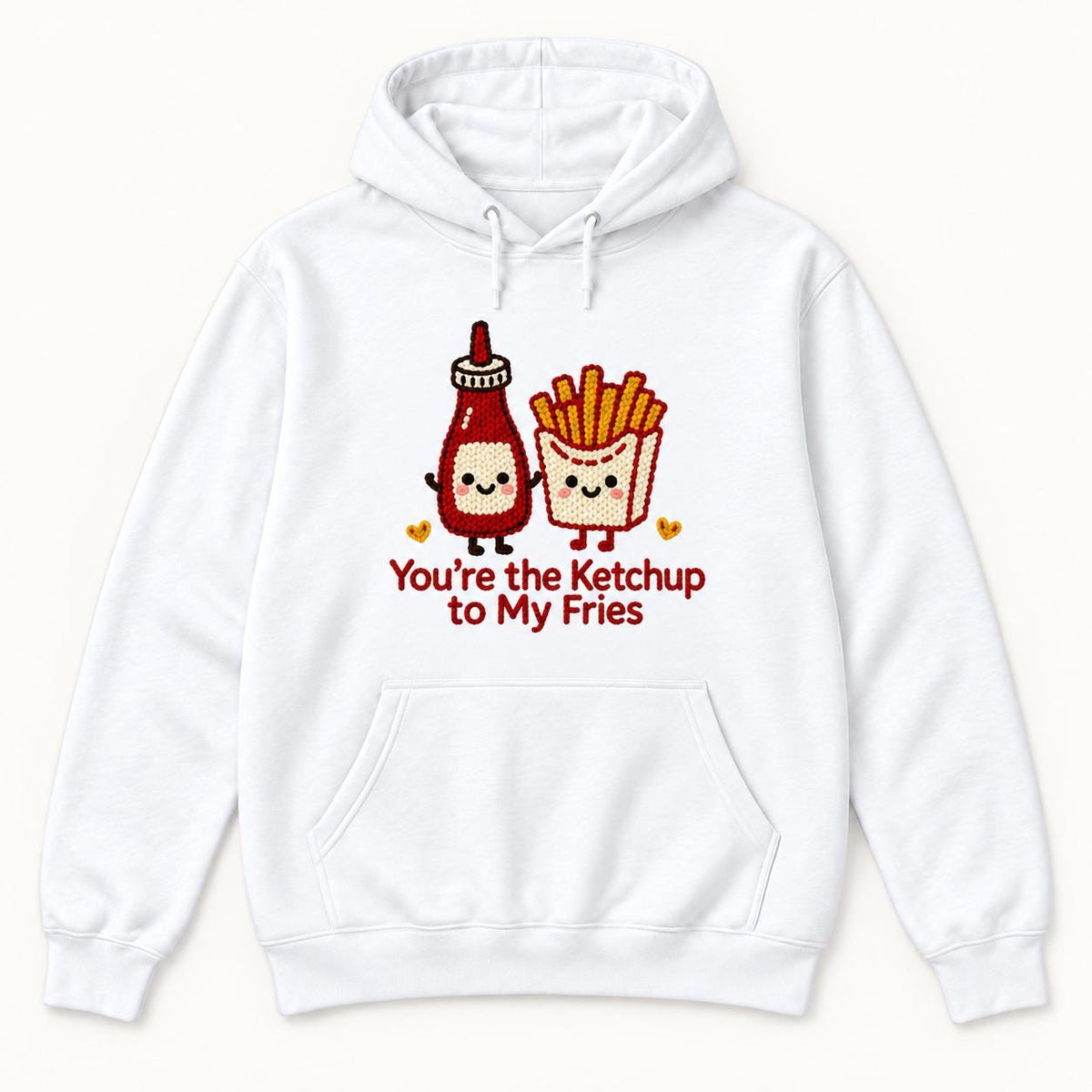 You're the Ketchup to My Fries — garment mockup or size chart