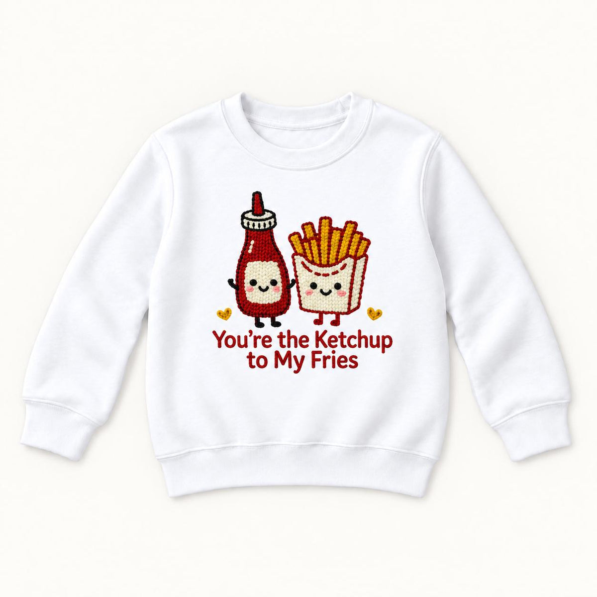 You're the Ketchup to My Fries — garment mockup or size chart