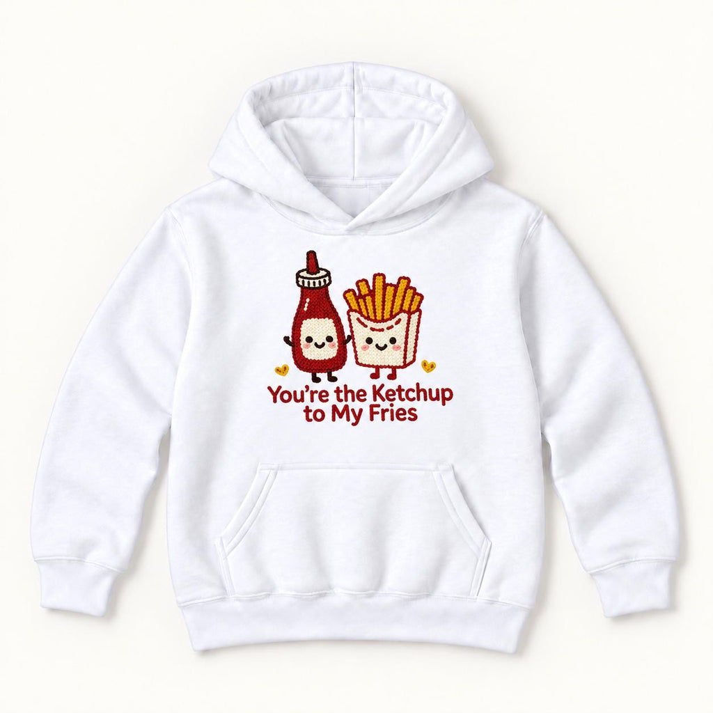 You're the Ketchup to My Fries — garment mockup or size chart