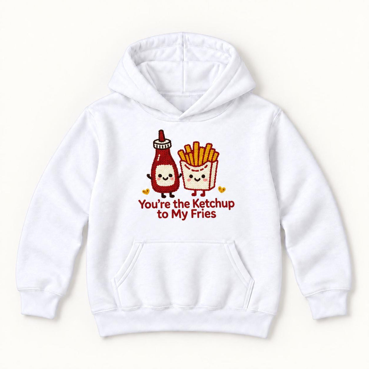 You're the Ketchup to My Fries — garment mockup or size chart
