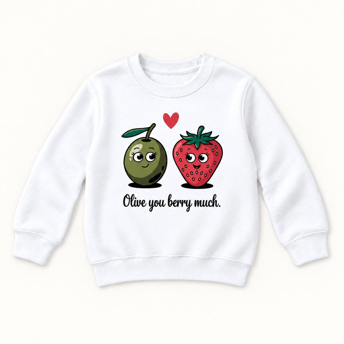 Olive You Berry Much — garment mockup or size chart