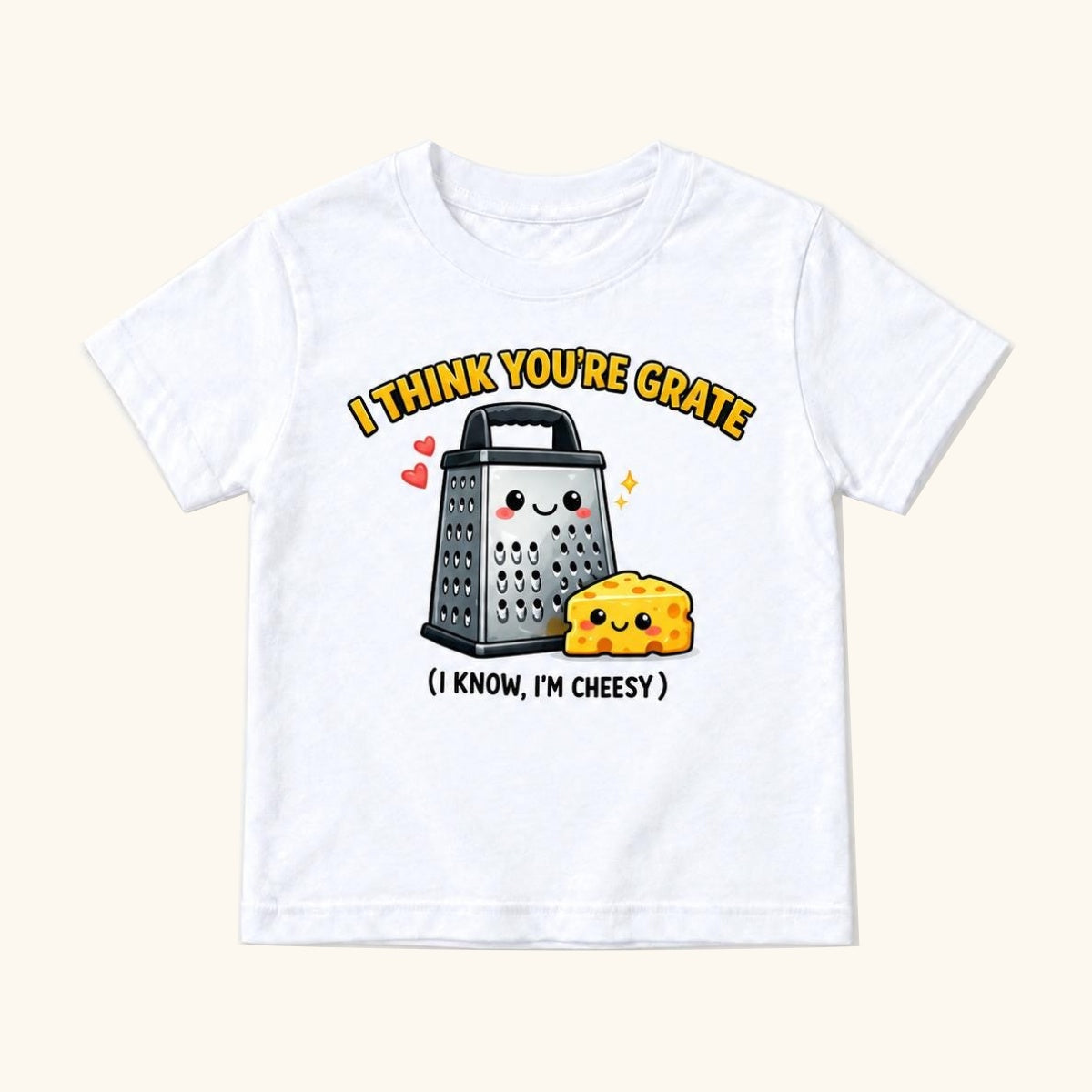I Think You're Grate — garment mockup or size chart