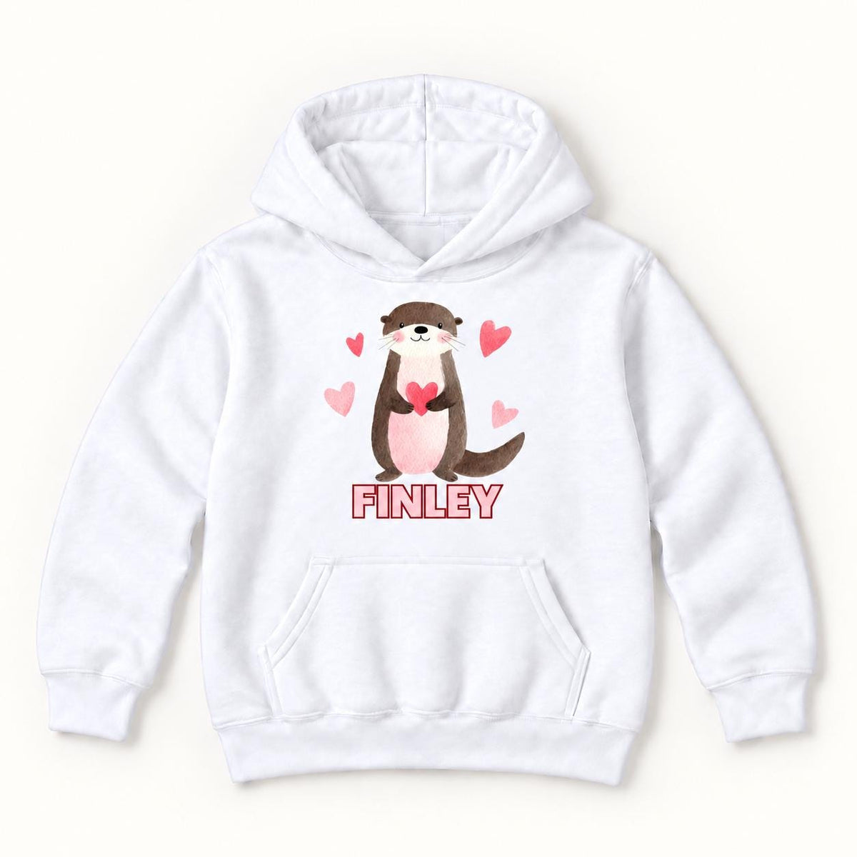 Personalized Otter — garment mockup or size chart