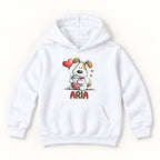 Personalized Puppy — Custom Name Dog with Heart Jar and Balloon — garment mockup or size chart