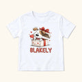 Personalized Puppy — Custom Name Dog in Valentine Gift Box — garment mockup or size chart
