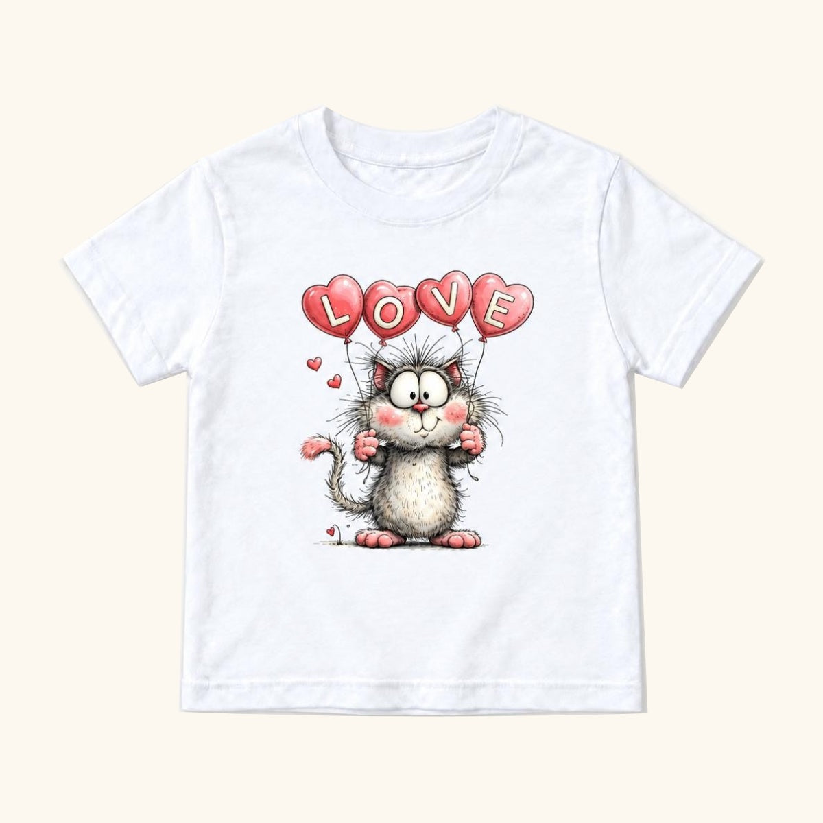 Cat Love — garment mockup or size chart