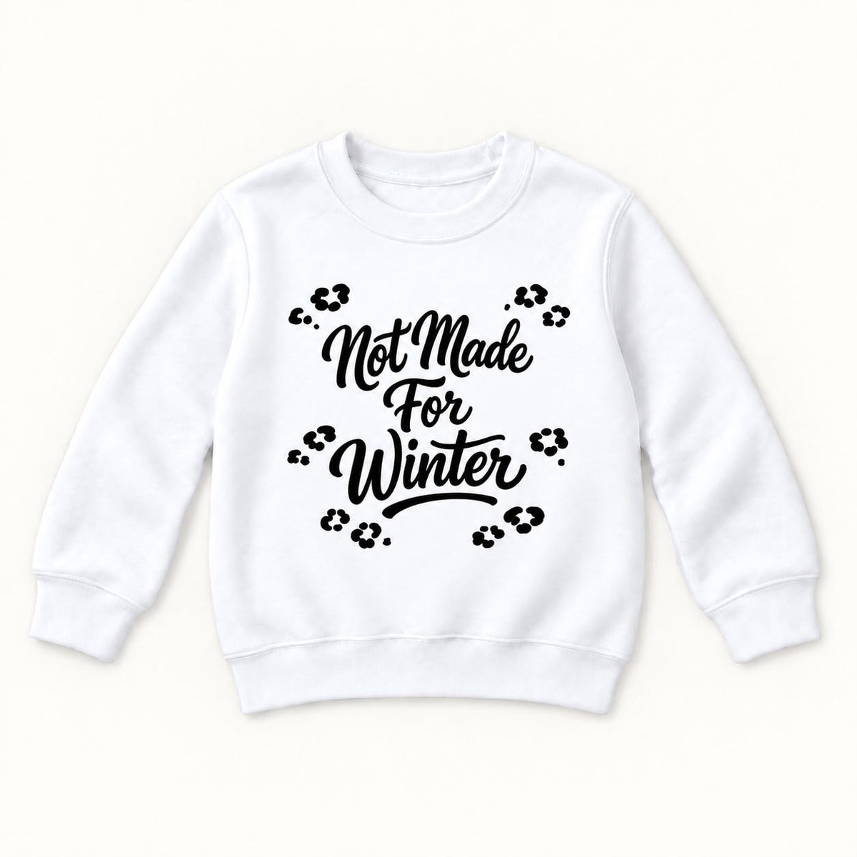 Not Made for Winter — garment mockup or size chart