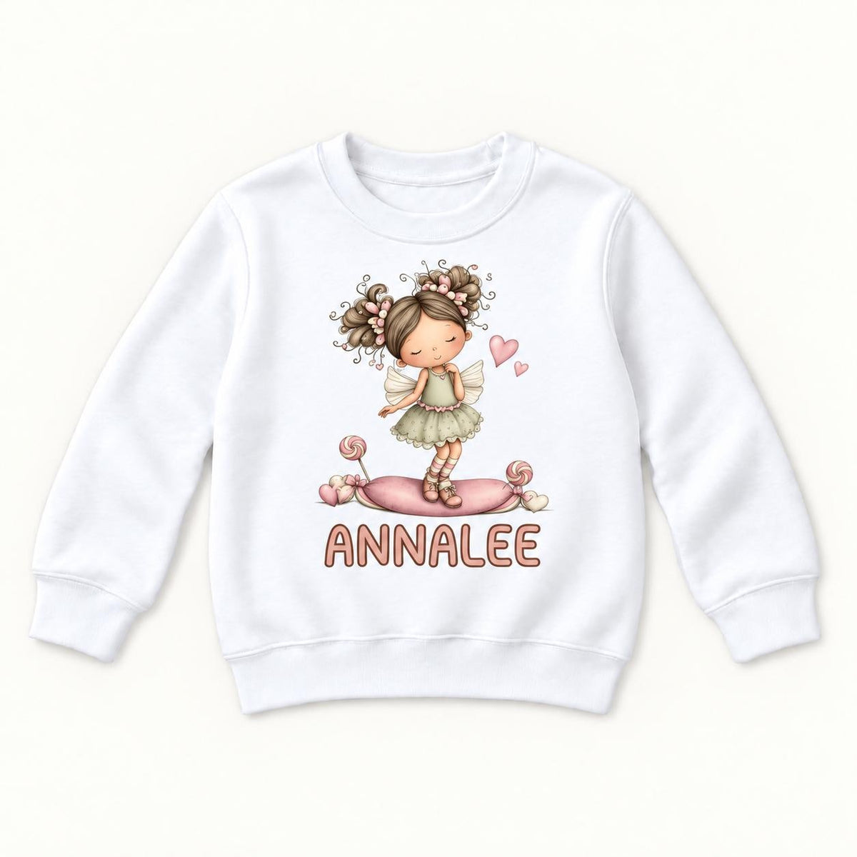 Personalized Fairy Girl — garment mockup or size chart