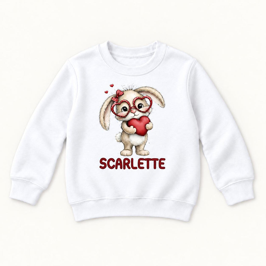 Personalized Standing Bunny — garment mockup or size chart