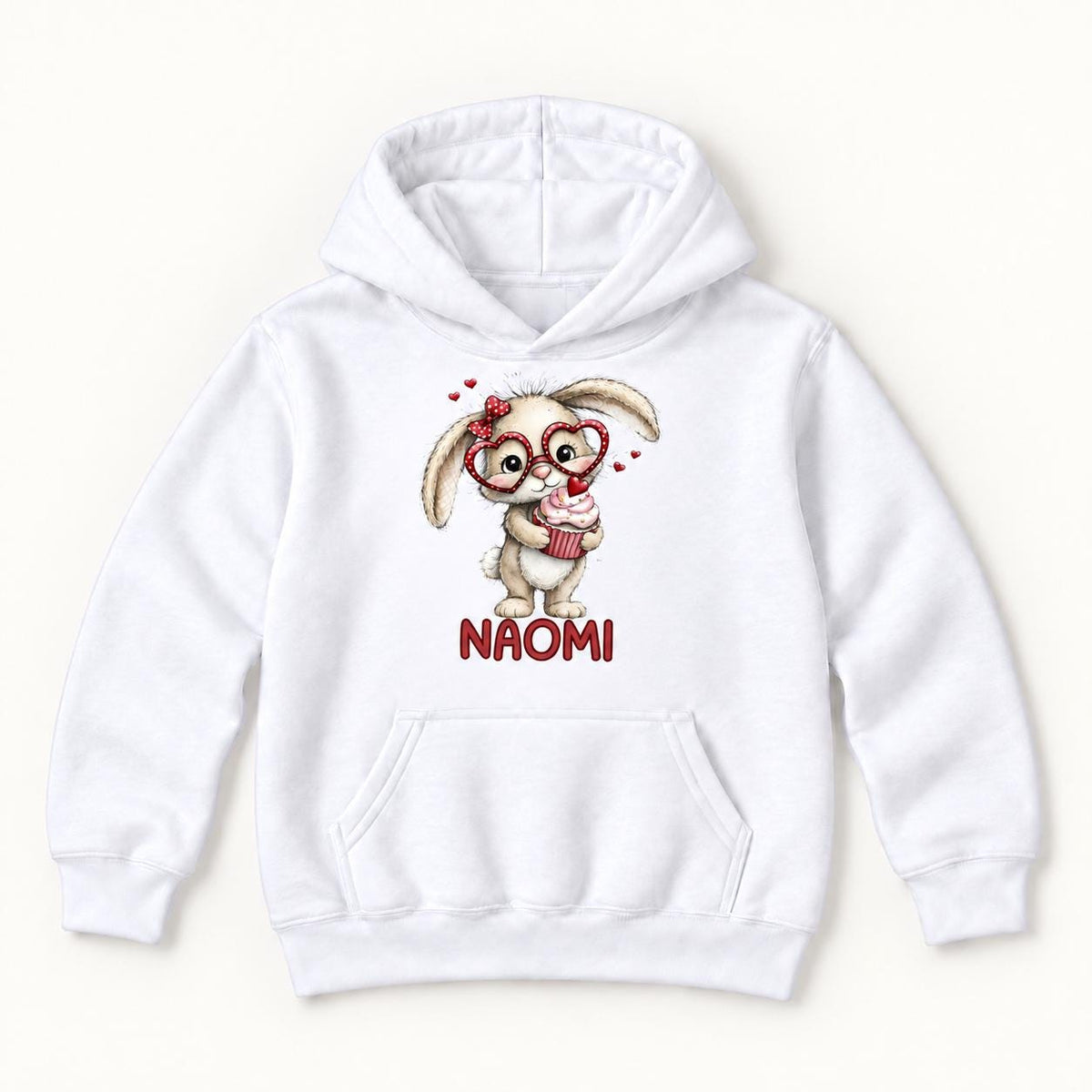 Personalized Bunny Cupcake — garment mockup or size chart