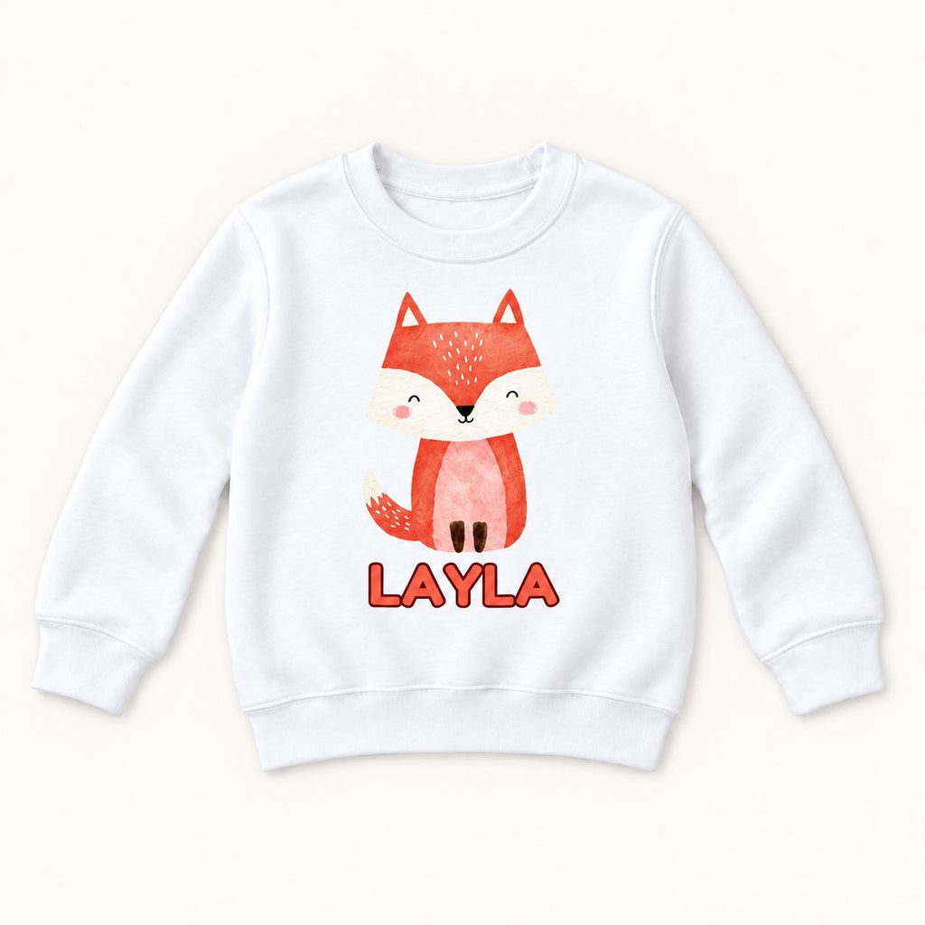 Personalized Cute Fox — garment mockup or size chart