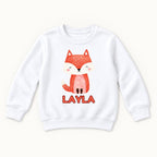 Personalized Cute Fox — garment mockup or size chart