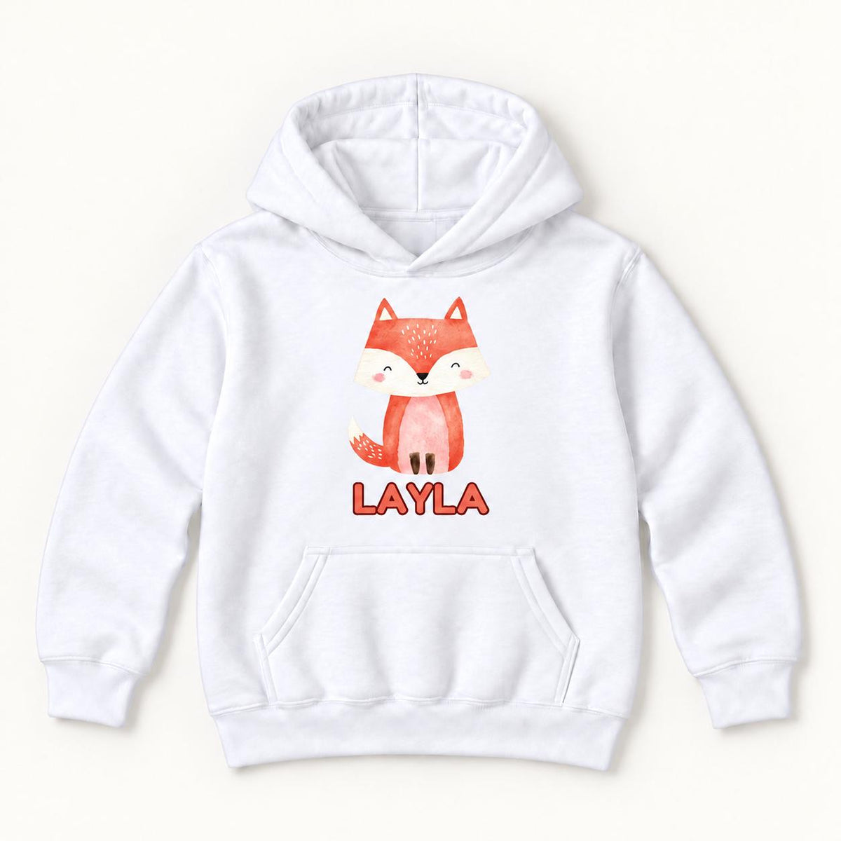 Personalized Cute Fox — garment mockup or size chart