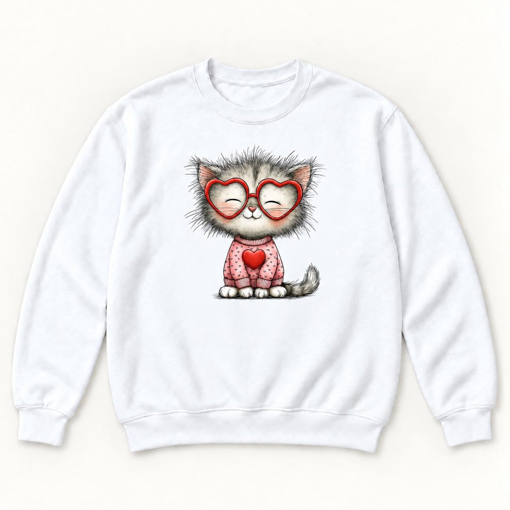 Cat Heart Glasses — garment mockup or size chart