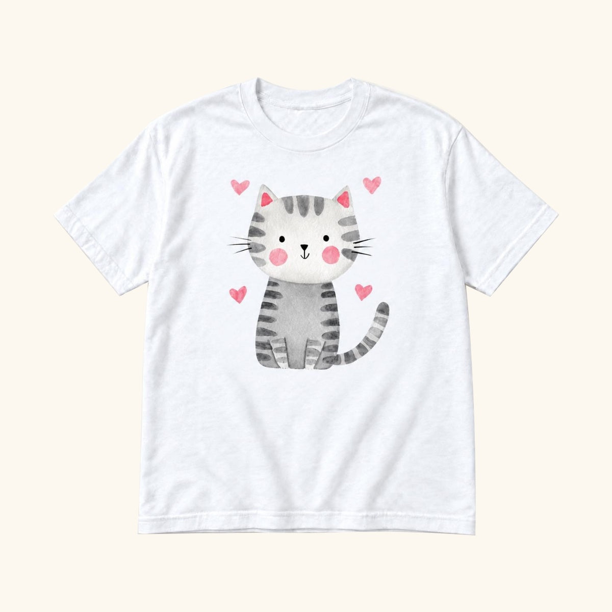 Tabby Cat — garment mockup or size chart
