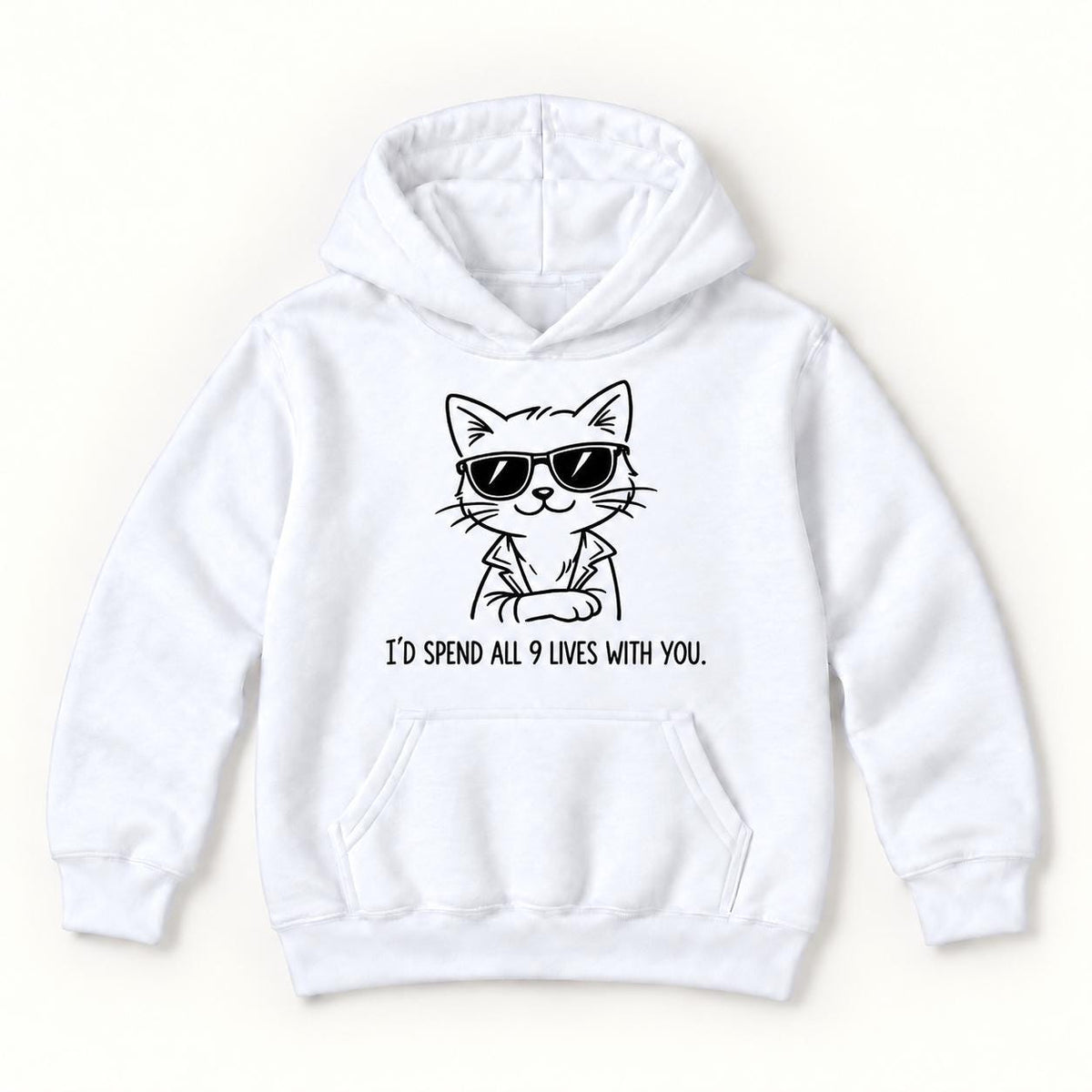 I'd Spend All 9 Lives With You — garment mockup or size chart