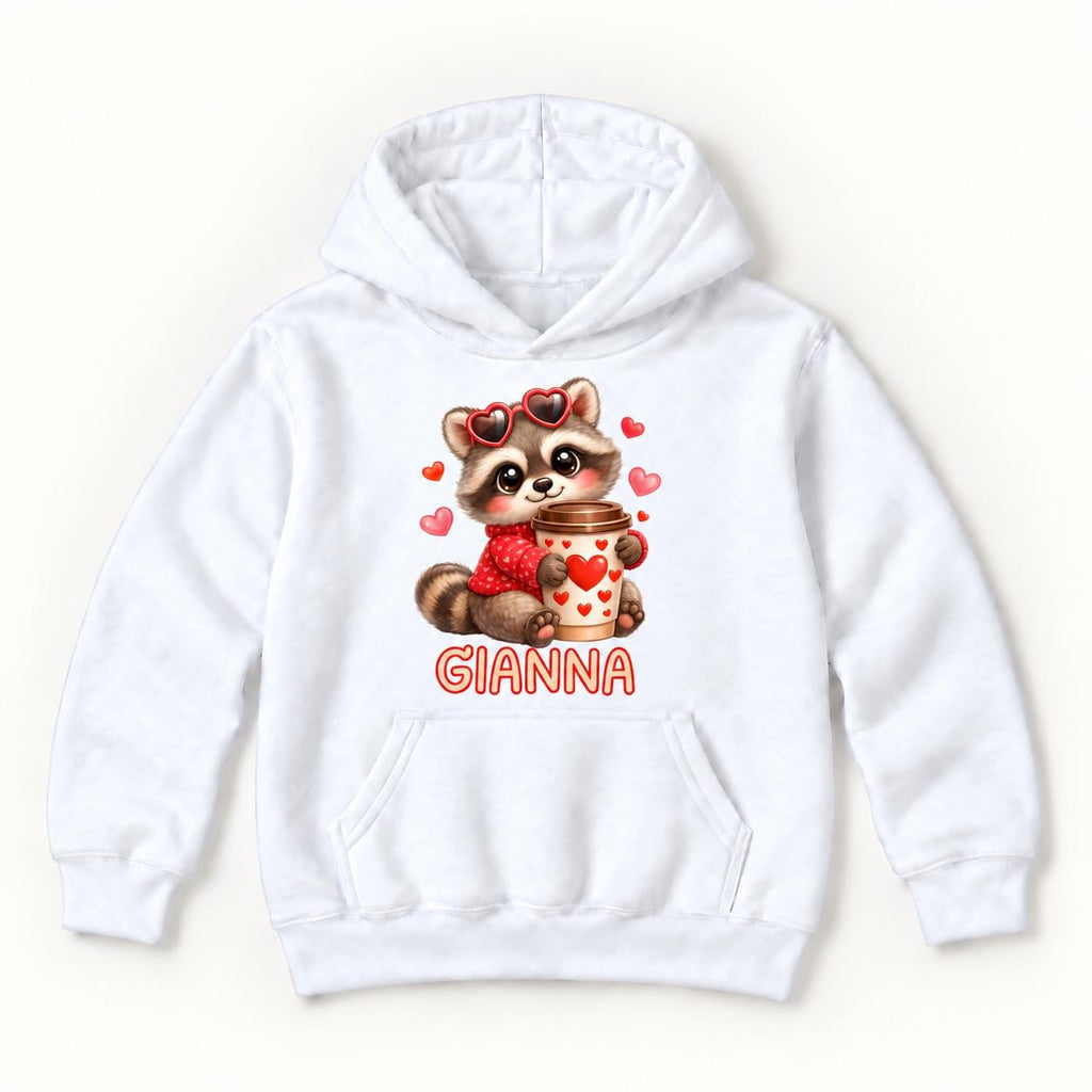 Personalized Raccoon Coffee — garment mockup or size chart