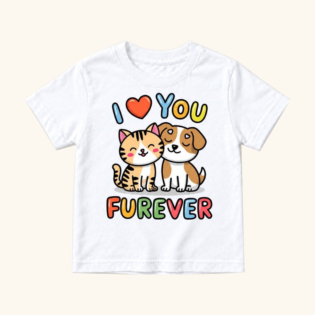 I Love You Furever — garment mockup or size chart