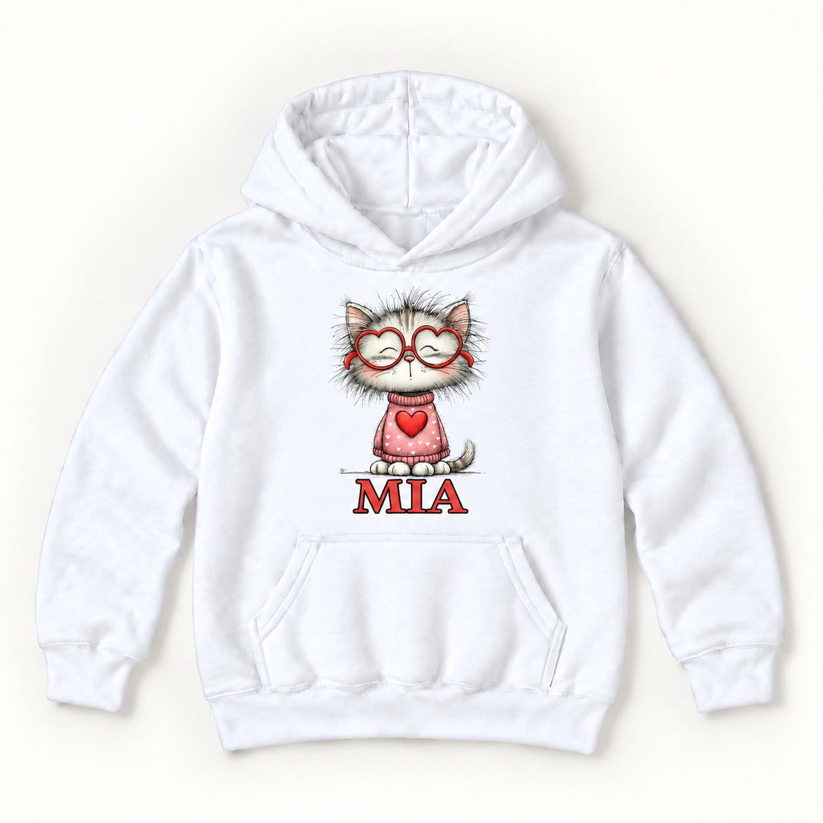 Personalized Cat — garment mockup or size chart