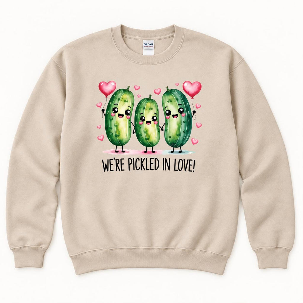 We’re Pickled in Love — garment mockup or size chart