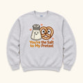 You’re the Salt to My Pretzel — garment mockup or size chart