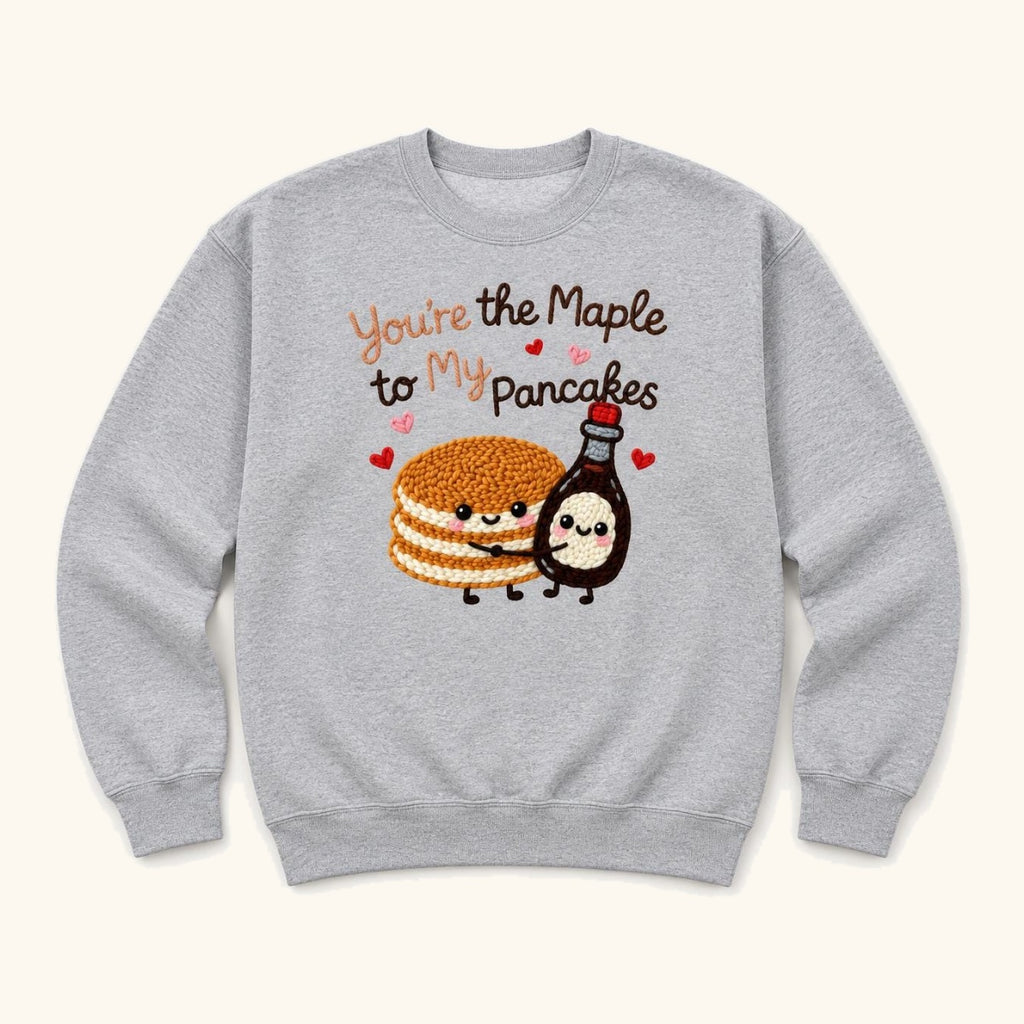 You’re the Maple to My Pancakes — garment mockup or size chart