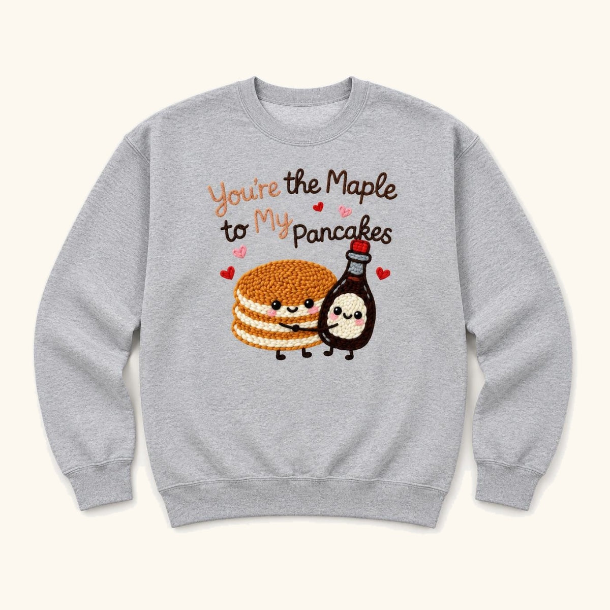 You’re the Maple to My Pancakes — garment mockup or size chart