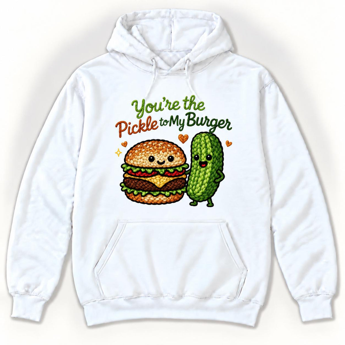 You’re the Pickle to My Burger — garment mockup or size chart