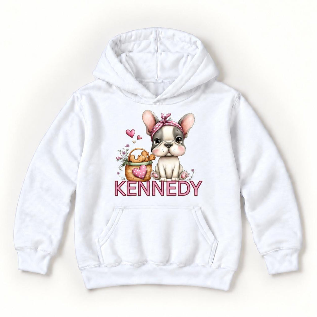 Personalized French Bulldog — garment mockup or size chart