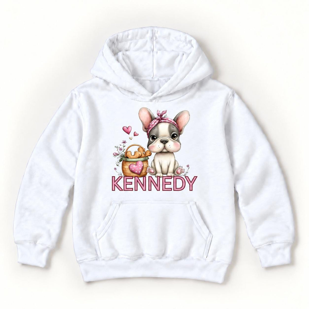 Personalized French Bulldog — garment mockup or size chart