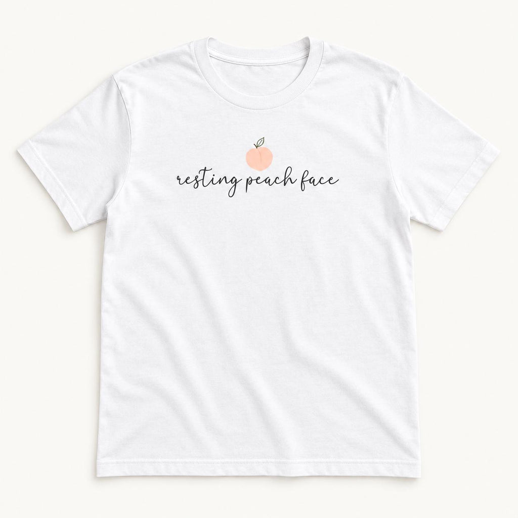 Resting Peach Face — garment mockup or size chart