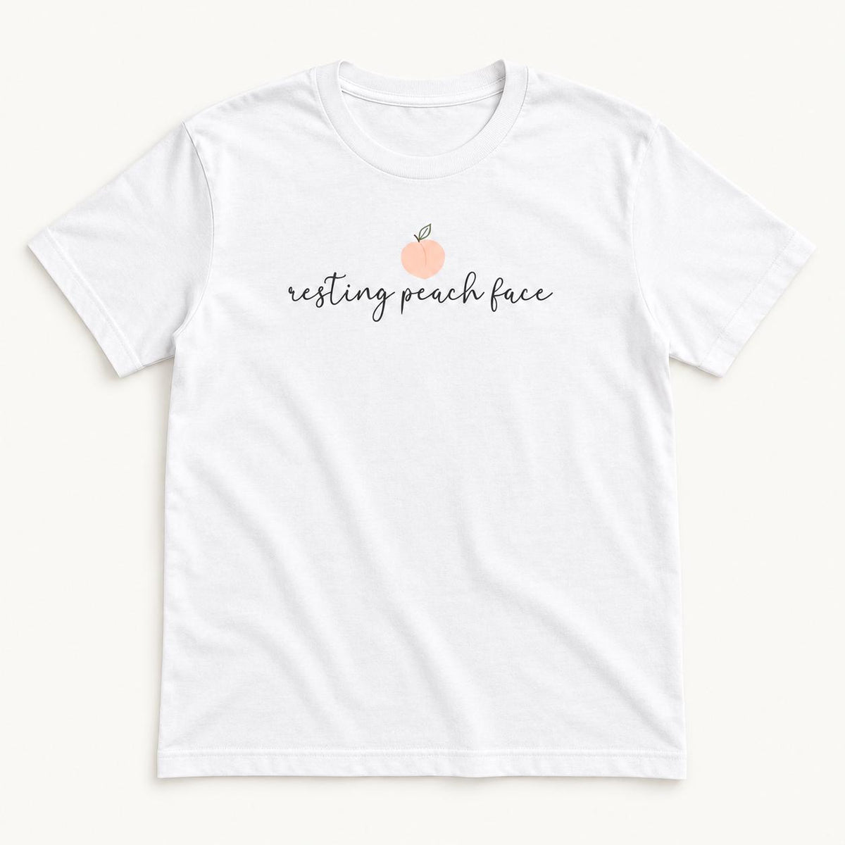 Resting Peach Face — garment mockup or size chart