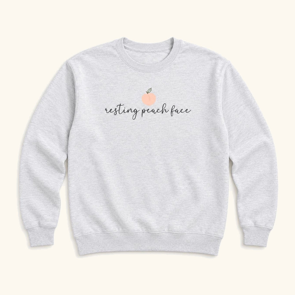 Resting Peach Face — garment mockup or size chart