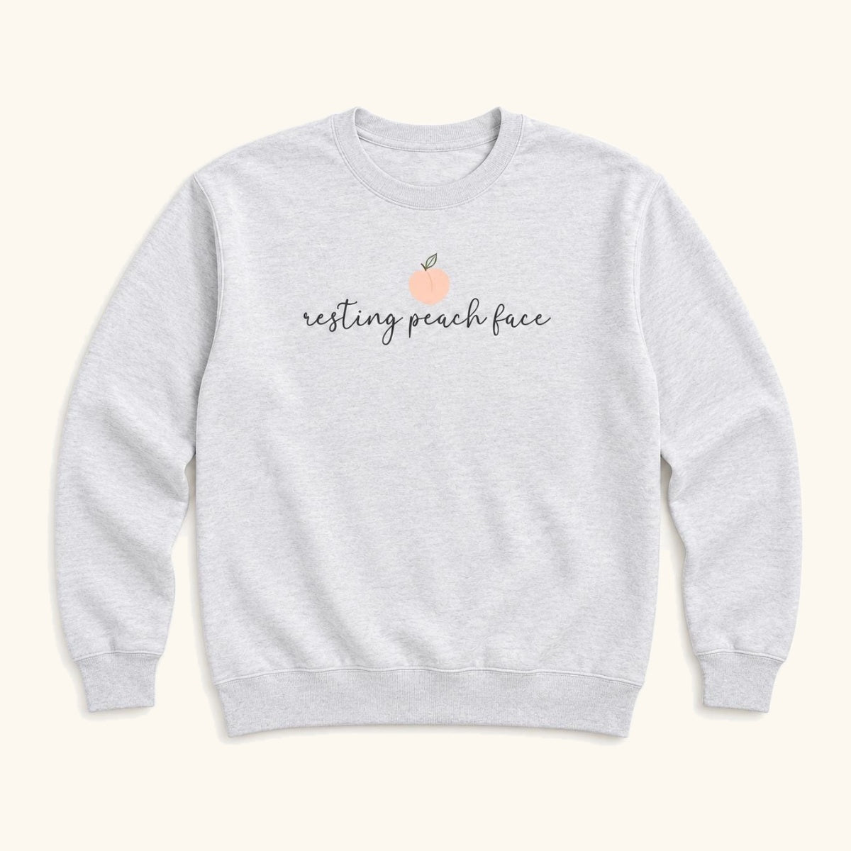 Resting Peach Face — garment mockup or size chart