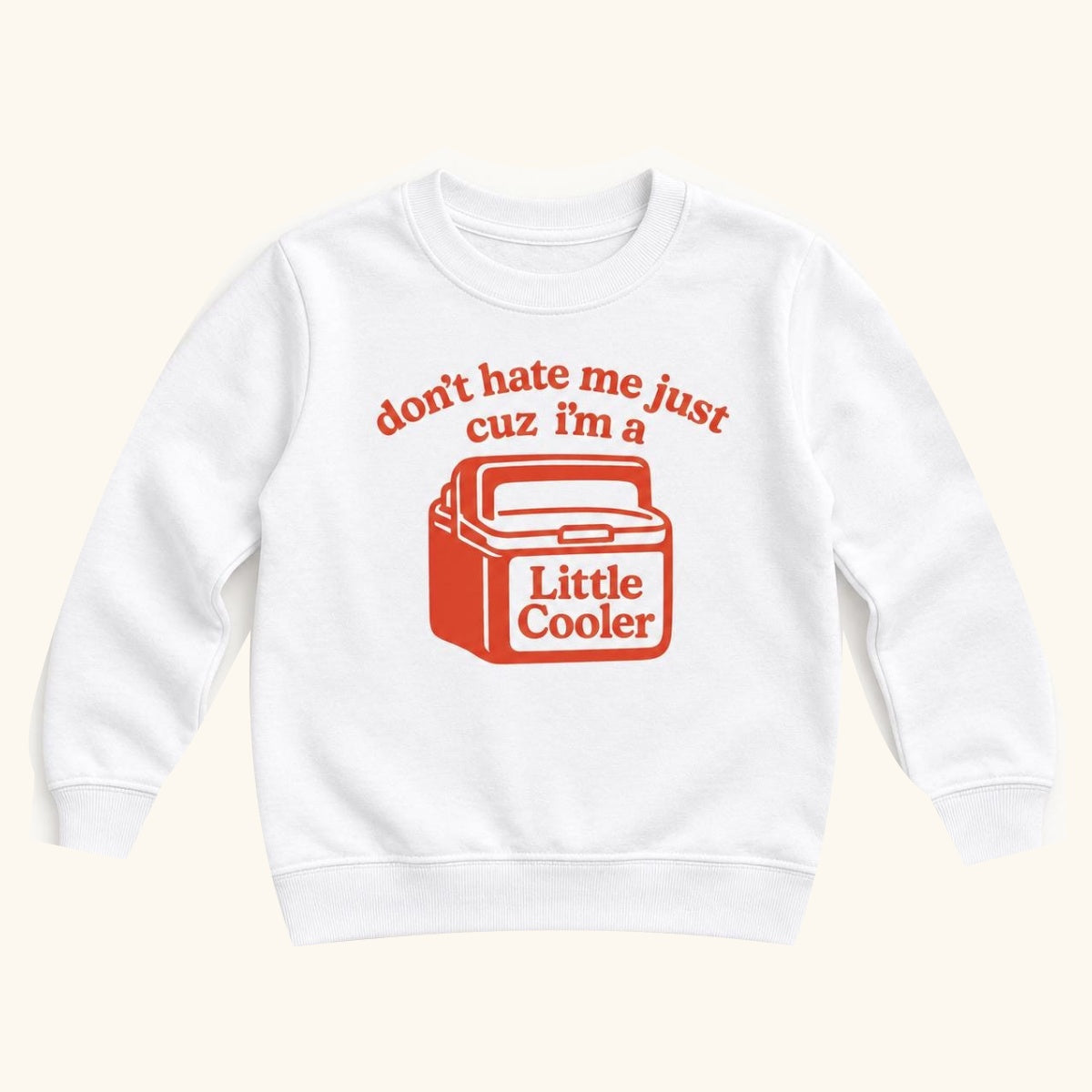 Little Cooler — garment mockup or size chart