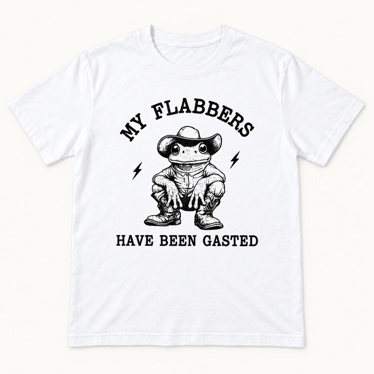 My Flabbers Have Been Gasted — garment mockup or size chart