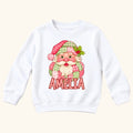 Personalized Patchwork Santa — garment mockup or size chart