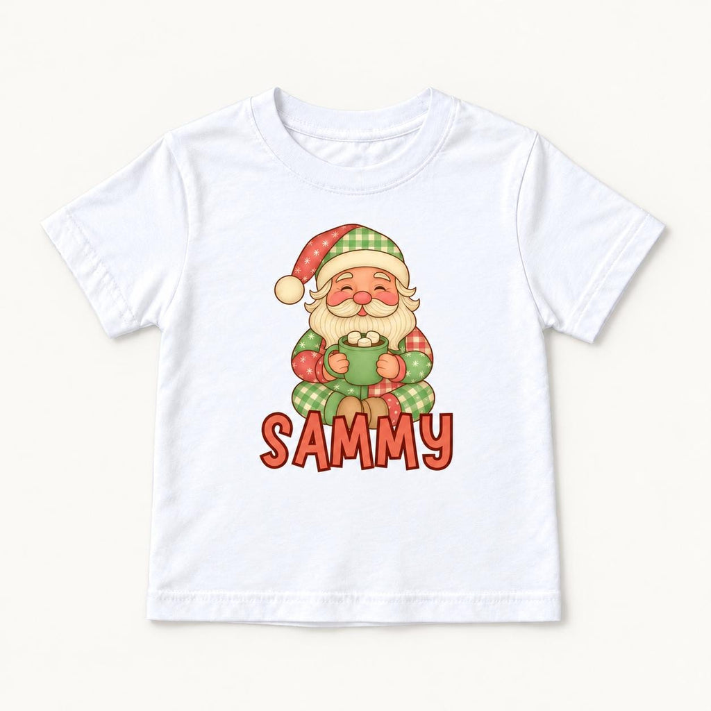 Personalized Santa Cocoa — garment mockup or size chart