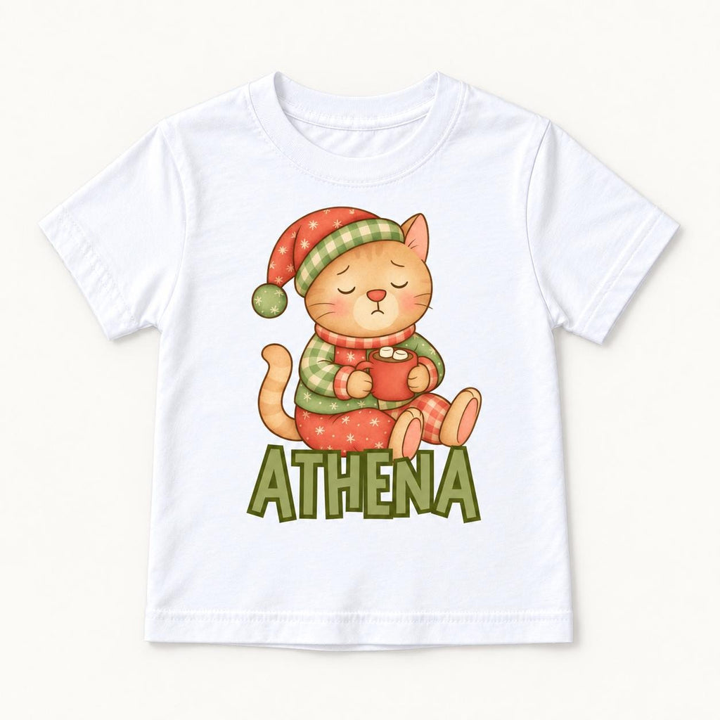 Personalized Christmas Kitty — garment mockup or size chart