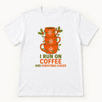 I Run on Coffee and Christmas Cheer — garment mockup or size chart