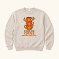 I Run on Coffee and Christmas Cheer — garment mockup or size chart