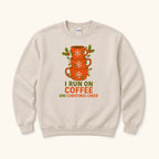 I Run on Coffee and Christmas Cheer — garment mockup or size chart